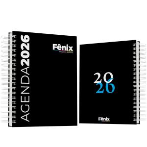 Agenda Personalizada 2026 Capa dura | Miolo: Offset 75g 15x21cm Capa: 4x0 | Miolo 1x1 Laminação Prolam Wire-O 