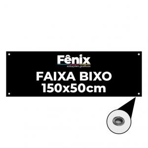 Faixa Bixo 150x50cm Lona 440g 150x50cm 4x0 (Impressão colorida somente frente)  Ilhós nos 4 cantos + corda 