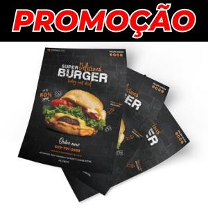 Panfleto Promocional Couche 90g 10x14cm 4x0 (Impressão frente colorida e verso sem impressão)  Corte reto 